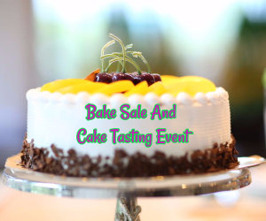 bake sale and cake tasting
